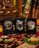 Silver Plated Krishna face idol