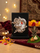 Silver Plated Krishna face idol