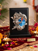 Silver Plated Krishna face idol
