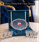 German silver Tray & glass set