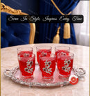 German silver Tray & glass set